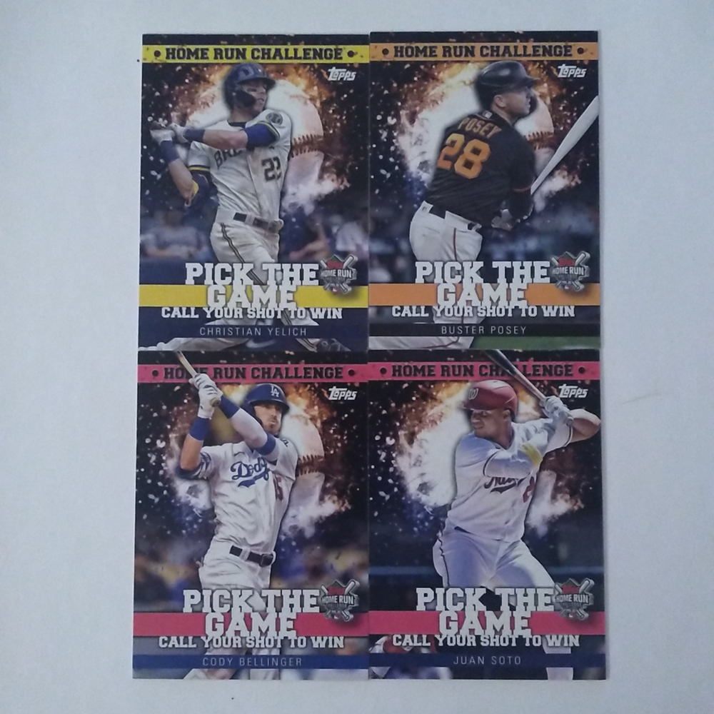 2022 Topps Pick the Game 4 Card LOT (all different players)